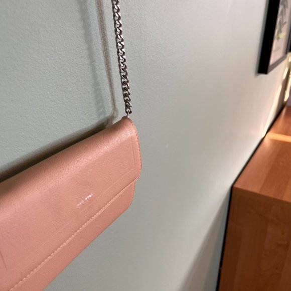 Pixie Mood Across Body Pink Peach with Silver Chain Vegan - Picture 10 of 10